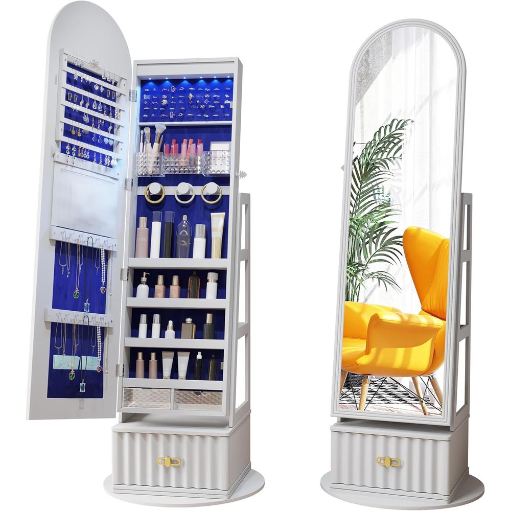 Storage & Organization - 63인치 전체 길이 거울 수납장 –