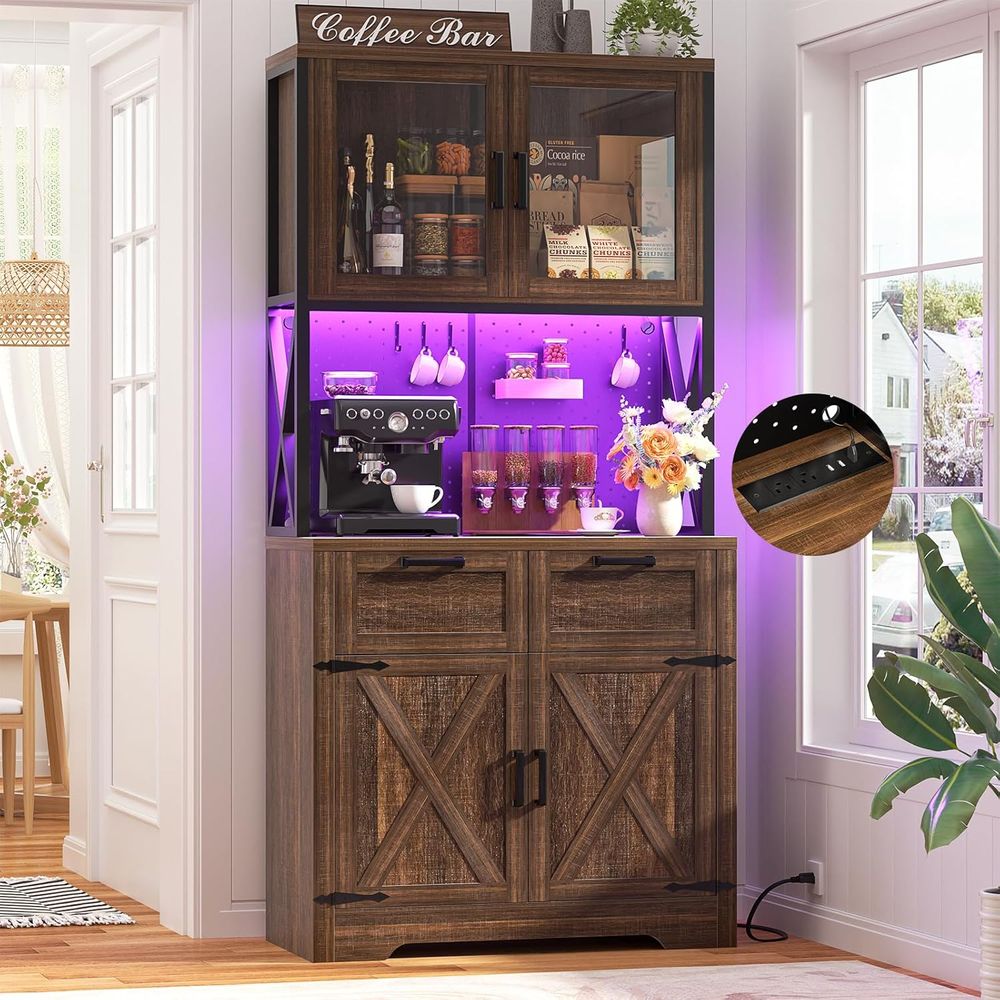 Kitchen - 71인치 LED 조명 및 콘센트가 있는