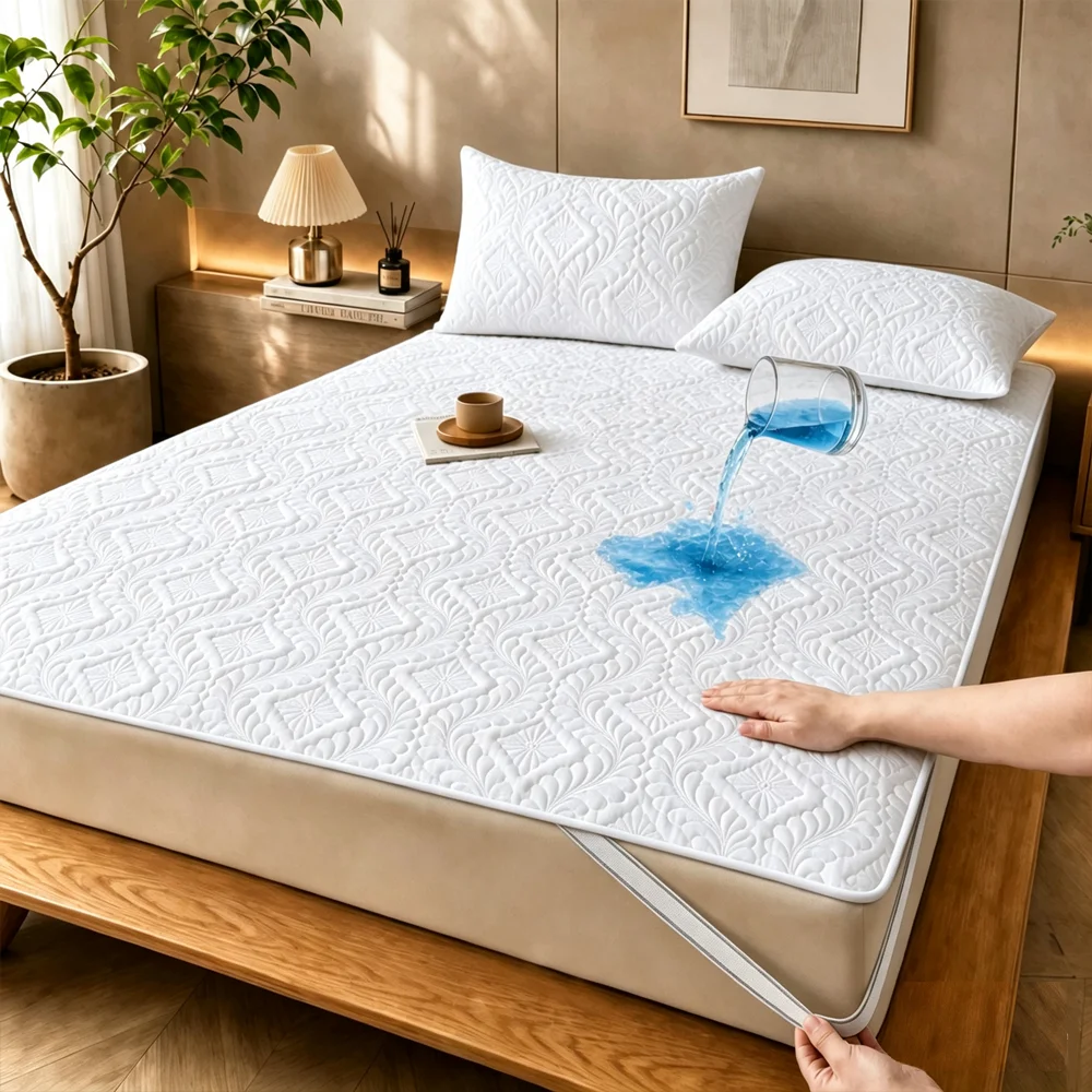 Waterproof Mattress Protector Breathable - 다양한 색상의 4면이 탄력 있는 방수